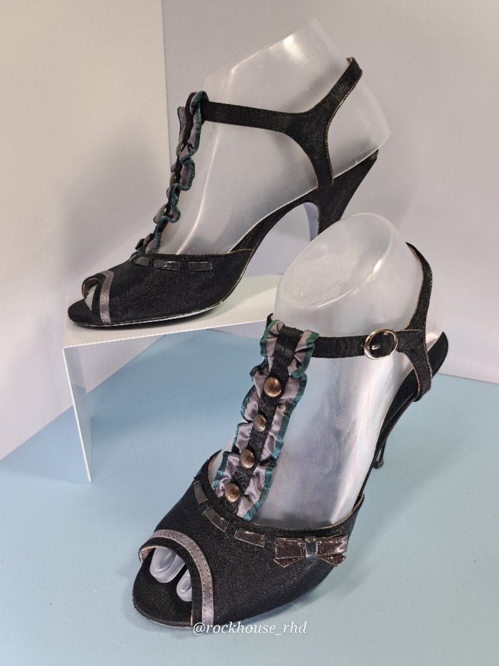 Bobbi Blu Edith in Black Satin 6.5